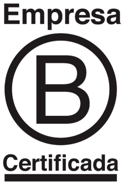 Certificado B-Corporation que atesta os valores de uma empresa em relação ao desempenho social e ambiental, transparência e responsabilidade legal
